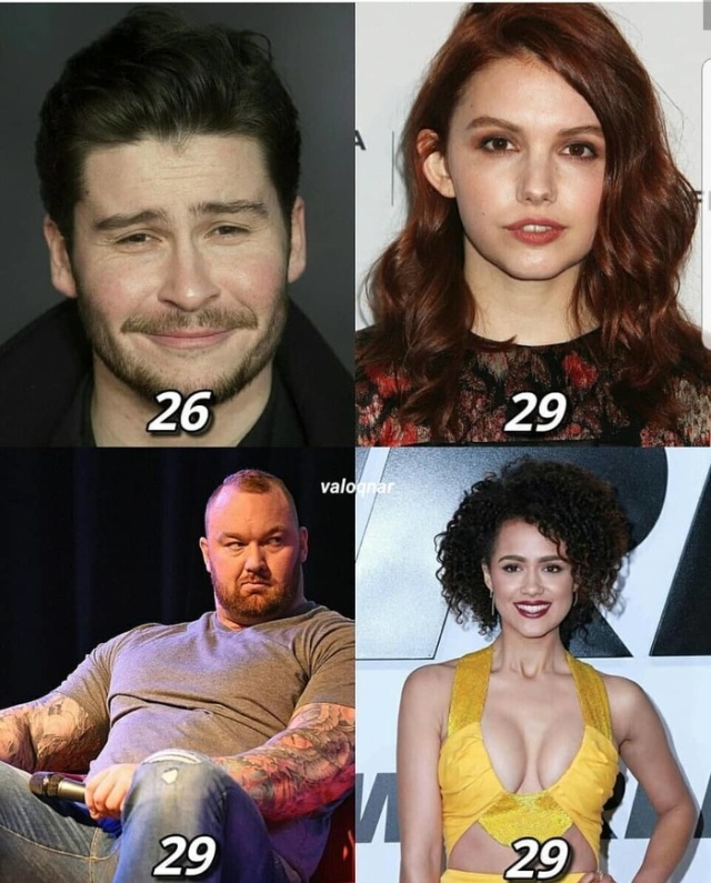 Current Age of Actors Game of Thrones (7 pics)