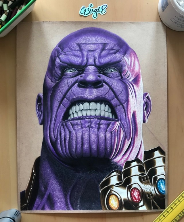 Painted Thanos of the Avengers (3 pics)