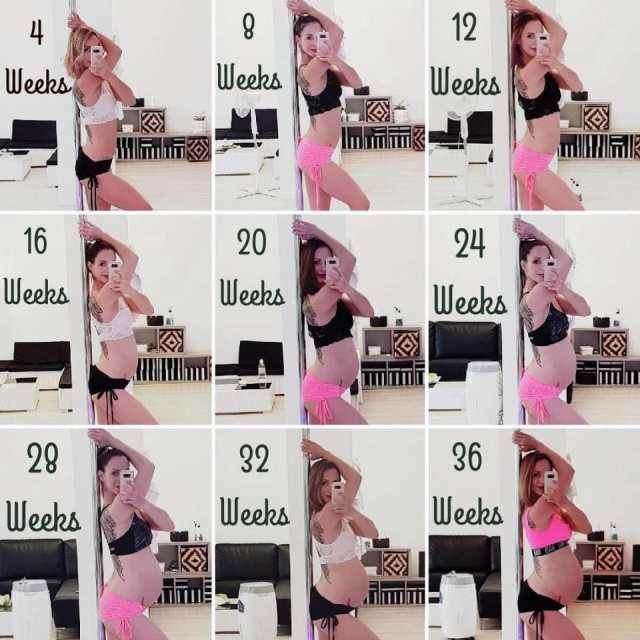 Pregnant Pole Dancer (10 pics)