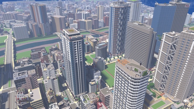 Gamer From Japan Builds A City In Minecraft (4 pics)