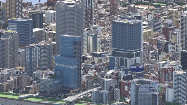 Gamer From Japan Builds A City In Minecraft (4 pics)