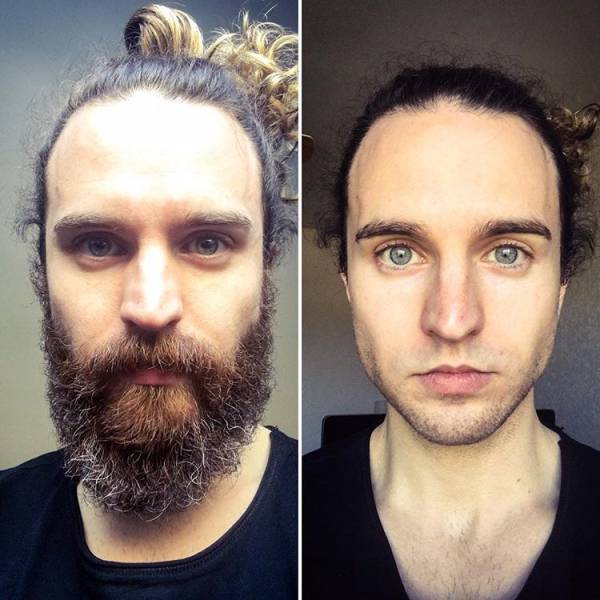 Beard Makes A Difference (19 pics)