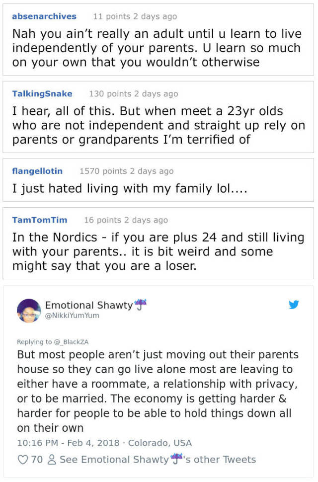 Millenials Argue Why It Should Be Normal To Live With Parents When You Are Still Young (4 pics)