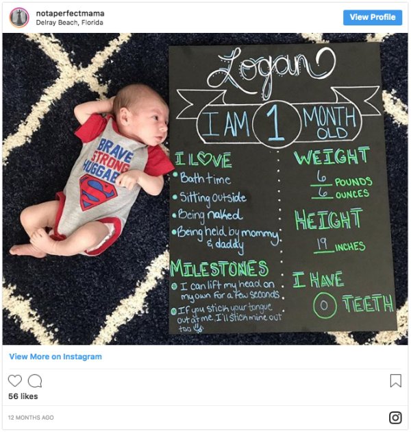 Mom Shared What Her Baby Was Capable Of Every Month From Birth To A Year Old (12 pics)