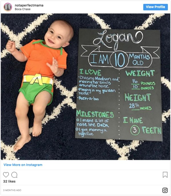 Mom Shared What Her Baby Was Capable Of Every Month From Birth To A Year Old (12 pics)