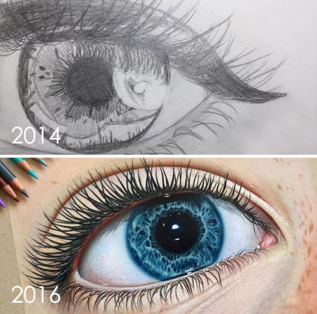 Artists Challenge Themselves To Redraw Their Old ‘Crappy’ Drawings, Prove That Practice Makes Perfect (30 pics)