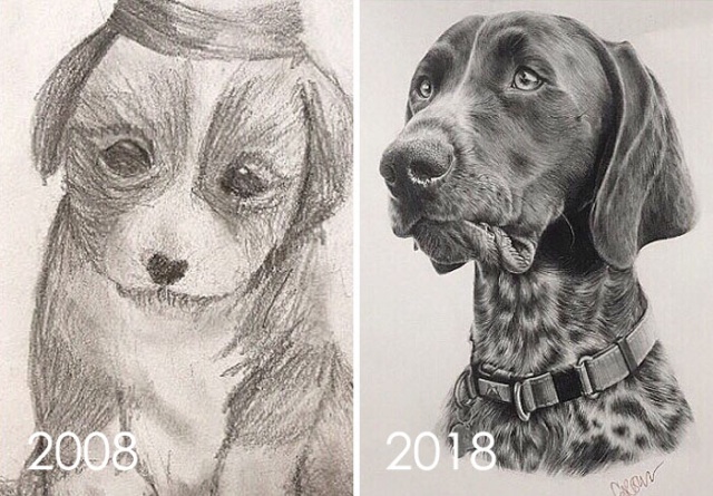 Artists Challenge Themselves To Redraw Their Old ‘Crappy’ Drawings, Prove That Practice Makes Perfect (30 pics)