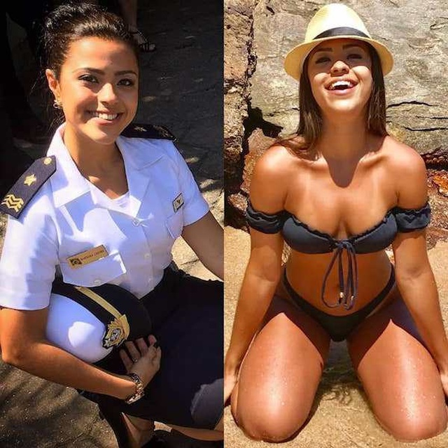 Girls With And Without Uniform (33 pics)
