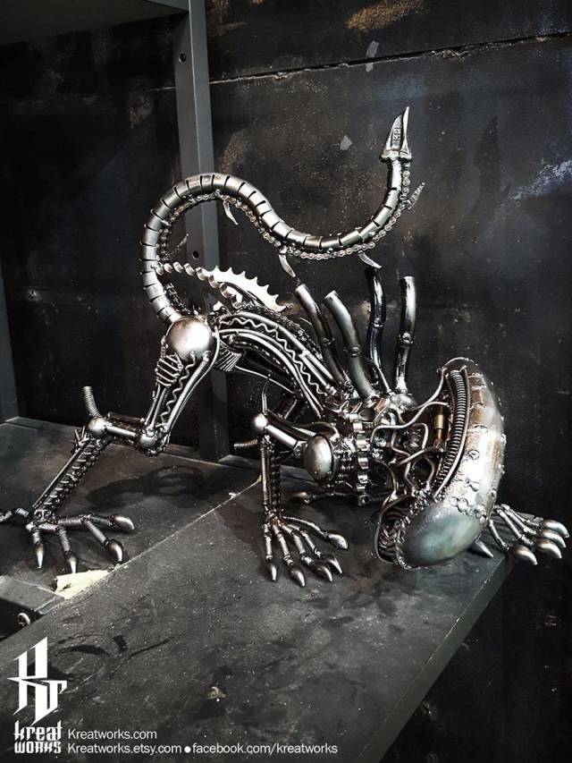 Steampunk Sculptures Made Out Of Scrap Metal (40 pics)
