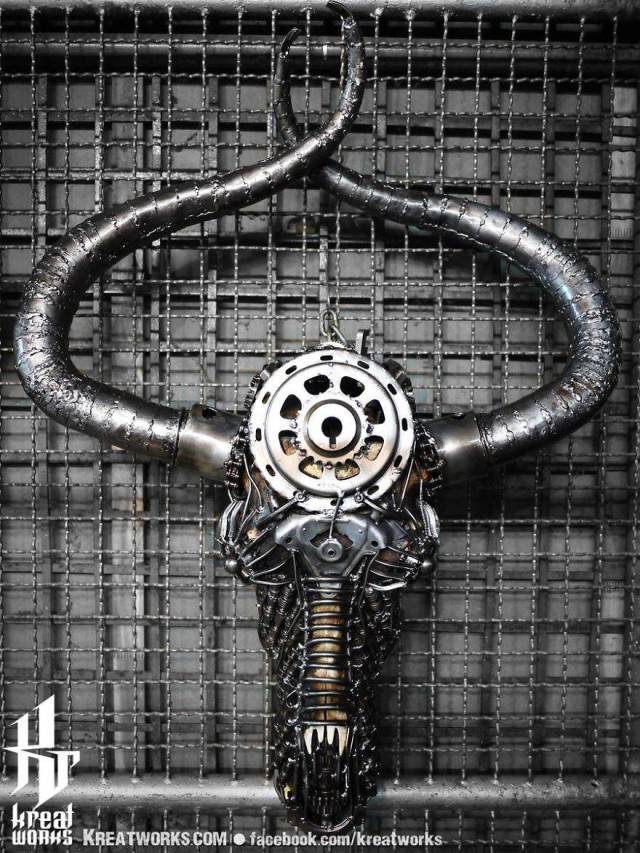 Steampunk Sculptures Made Out Of Scrap Metal (40 pics)