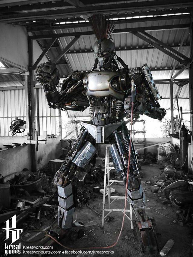 Steampunk Sculptures Made Out Of Scrap Metal (40 pics)