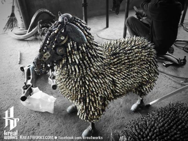 Steampunk Sculptures Made Out Of Scrap Metal (40 pics)