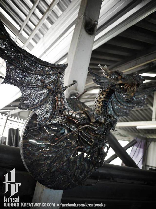 Steampunk Sculptures Made Out Of Scrap Metal (40 pics)