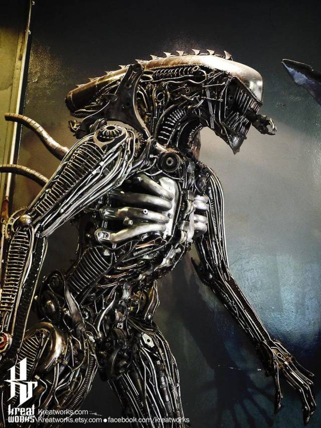 Steampunk Sculptures Made Out Of Scrap Metal (40 pics)