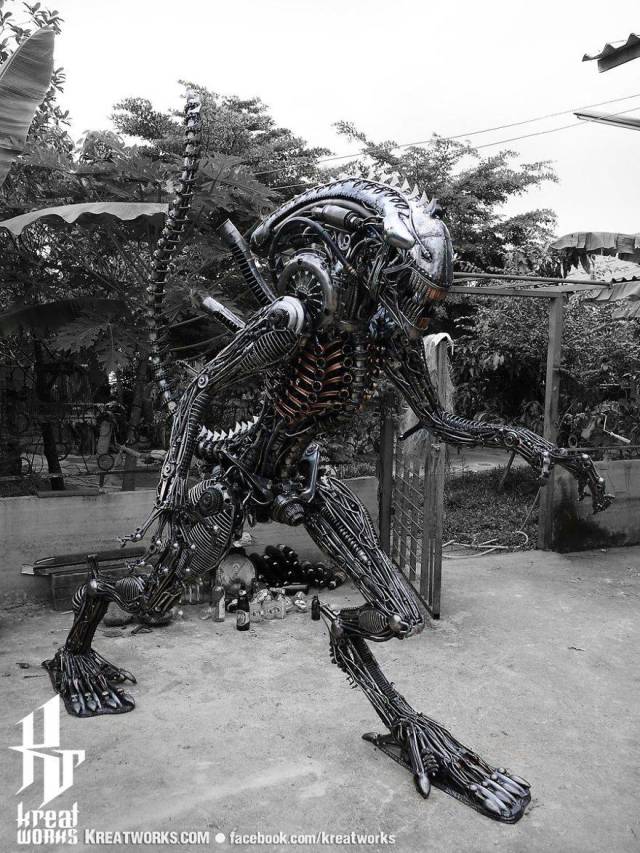 Steampunk Sculptures Made Out Of Scrap Metal (40 pics)