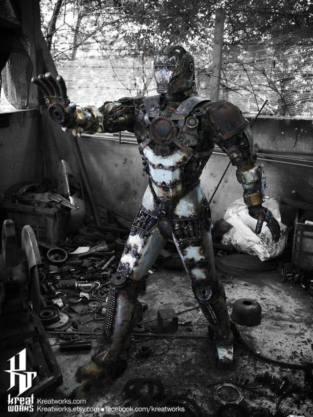 Steampunk Sculptures Made Out Of Scrap Metal (40 pics)