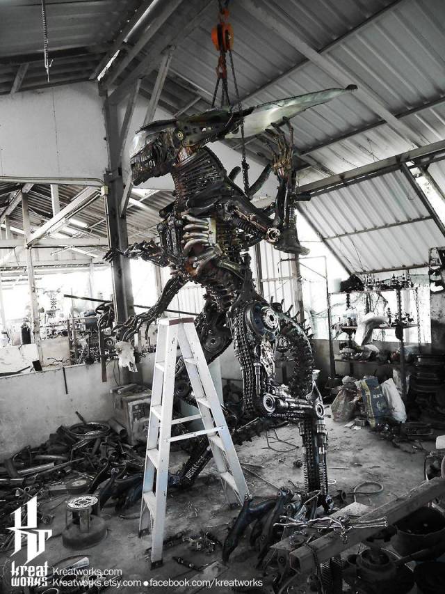 Steampunk Sculptures Made Out Of Scrap Metal (40 pics)