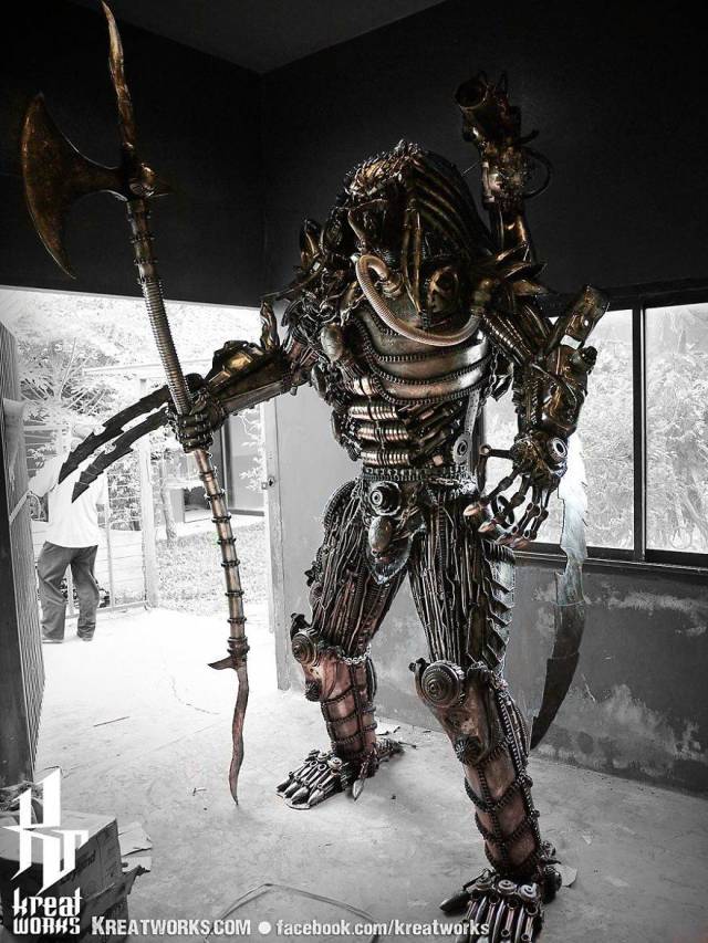Steampunk Sculptures Made Out Of Scrap Metal (40 pics)