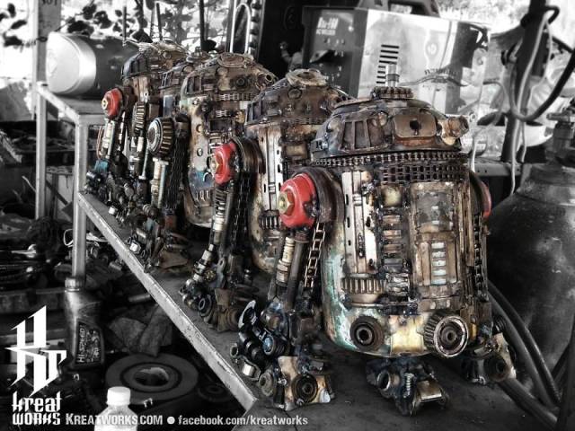 Steampunk Sculptures Made Out Of Scrap Metal (40 pics)