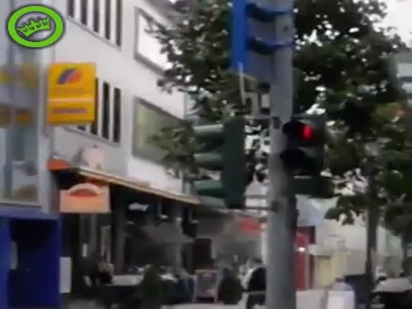 Ducks Crossing The Street In Germany
