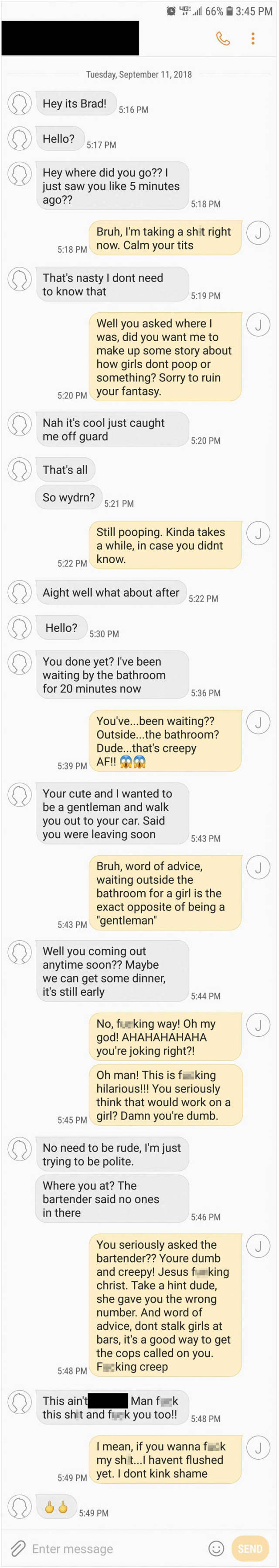 Giving Creeps Your Guy Friend’s Number Is A Real Tactic (4 pics)
