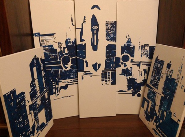 "Airplane" Painting That Glows In The Dark (6 pics)