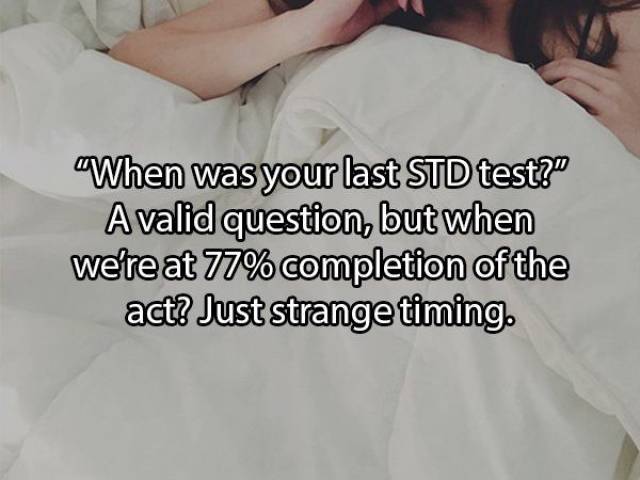 Bad Questions To Ask During Sex (12 pics)