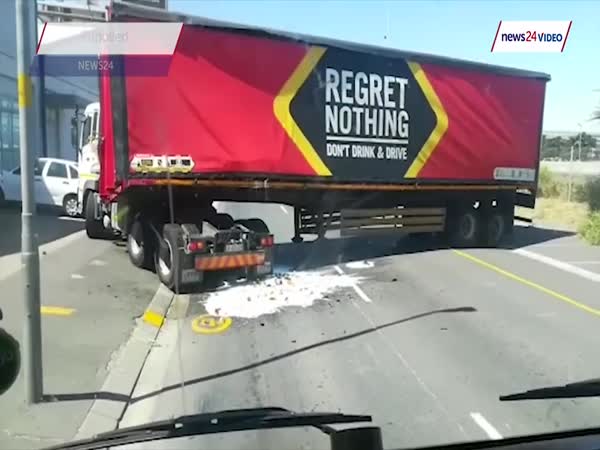 Lorry Driver Sheds His Load Of Beers In Cape Town