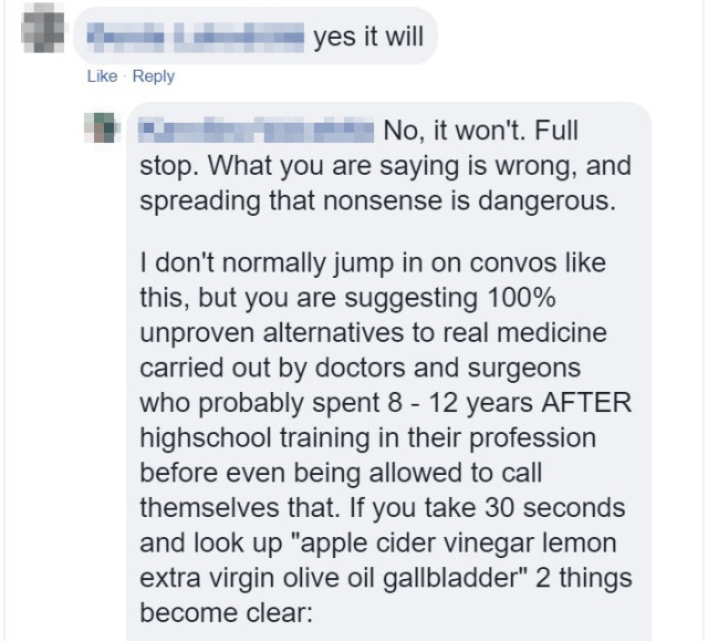 Alternative Medicine Advocate Tells This Internet User How To Cure Their Tumor, Gets Shut Down With Facts (9 pics)