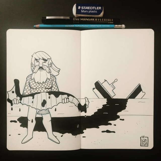 What Would Happen If Disney Characters & Superheroes Faced Ecological Disasters (15 pics)