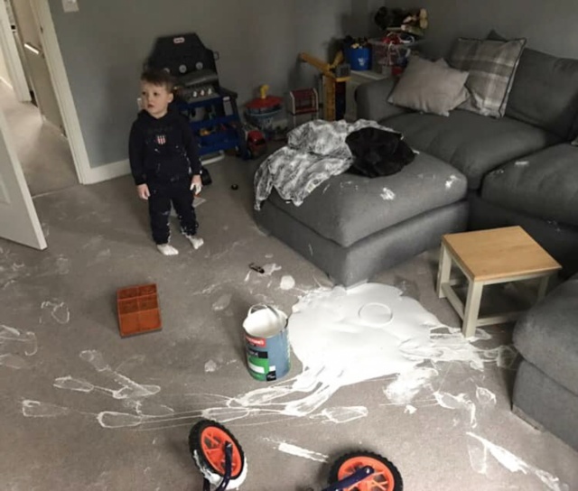Toddler Ruins Living Room (3 pics)
