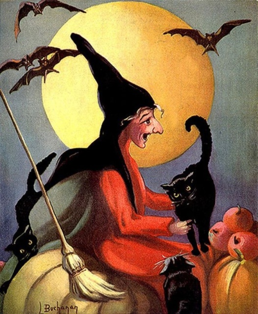 Vintage Halloween Postcards (43 pics)