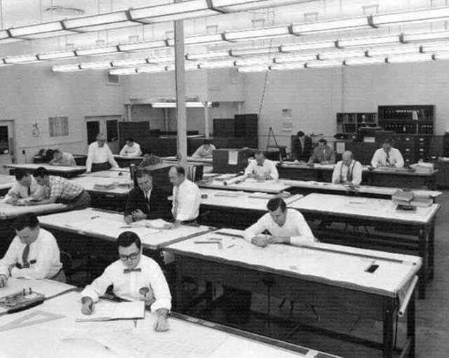 Vintage Photos That Show What Life Was Like Before AutoCAD Was Invented (19 pics)