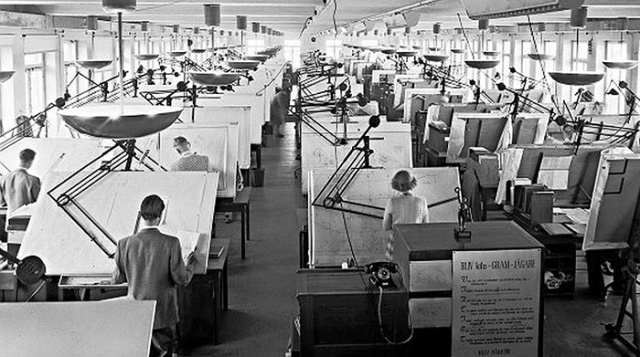 Vintage Photos That Show What Life Was Like Before AutoCAD Was Invented (19 pics)