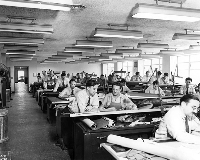 Vintage Photos That Show What Life Was Like Before AutoCAD Was Invented (19 pics)
