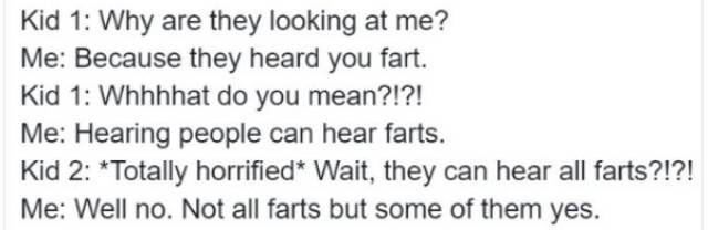 Deaf Kid Did Not Realize That Others Hear Him Fart (7 pics)