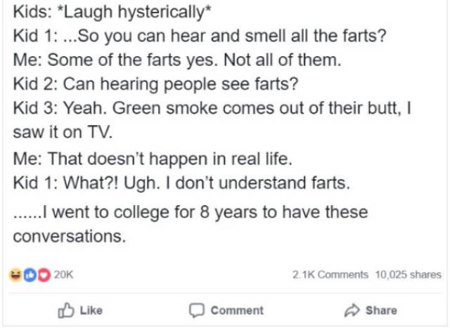 Deaf Kid Did Not Realize That Others Hear Him Fart (7 pics)