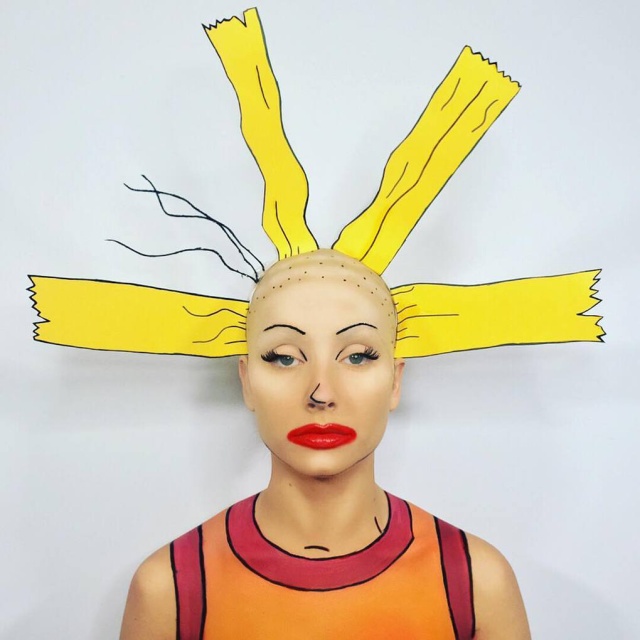 She Turns Herself Into A Toon With Makeup (12 pics)