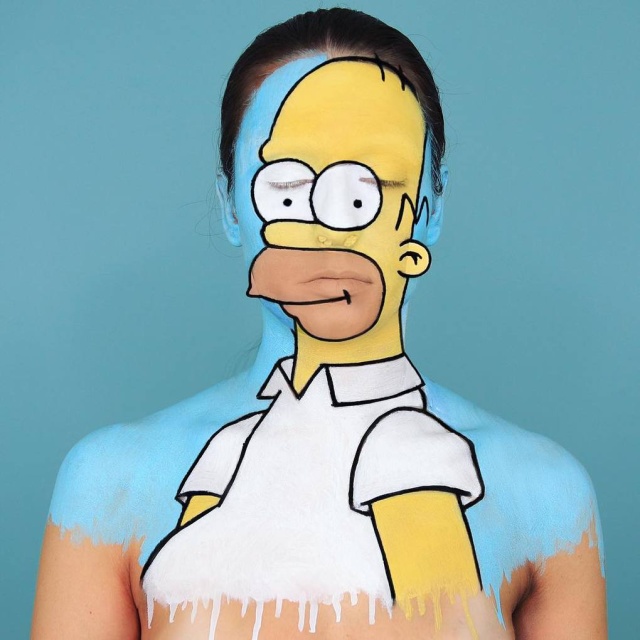 She Turns Herself Into A Toon With Makeup (12 pics)