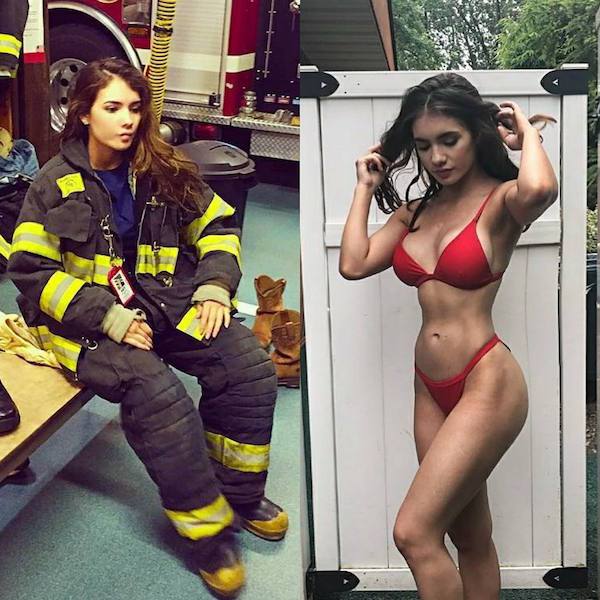 Girls With And Without Uniform (30 pics)