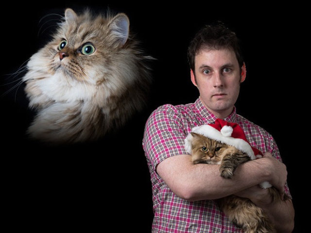 Men Posing With Cats (20 pics)