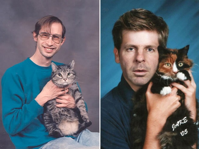 Men Posing With Cats (20 pics)