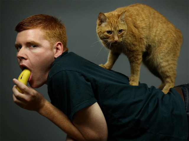 Men Posing With Cats (20 pics)