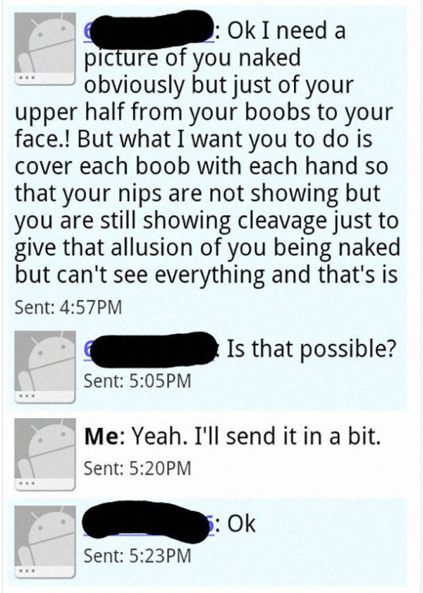 Don’t Ask For Topless Photos If You’re Not Sure Whether You Have The Correct Number (3 pics)