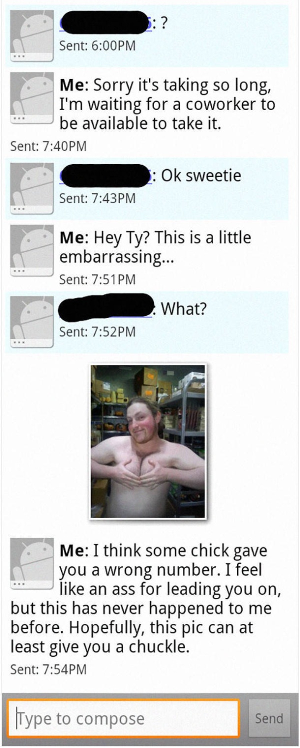 Don’t Ask For Topless Photos If You’re Not Sure Whether You Have The Correct Number (3 pics)