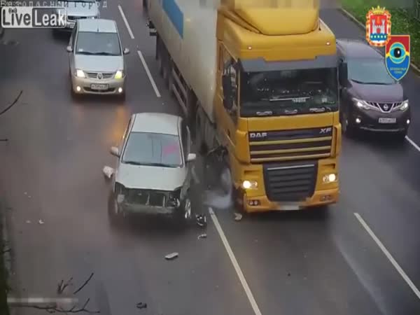 Truck Driver Didn't Even See Him