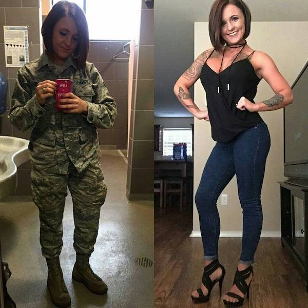 Girls With And Without Uniform (30 pics)