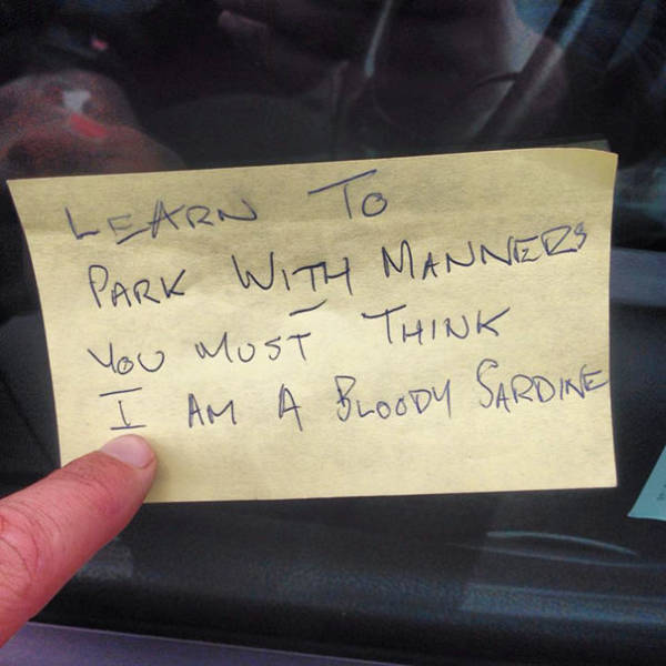 Passive Aggression Parking Notes (30 pics)