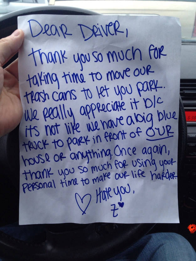 Passive Aggression Parking Notes (30 pics)