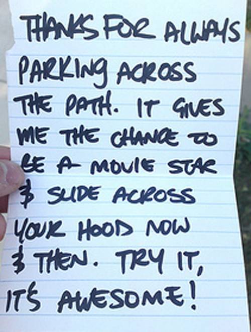 Passive Aggression Parking Notes (30 pics)